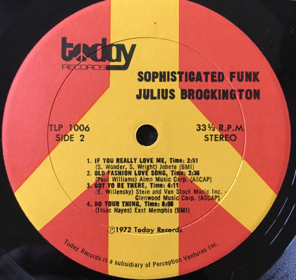 Julius Brockington – Sophisticated Funk LP vinyl record, image 4 of 4