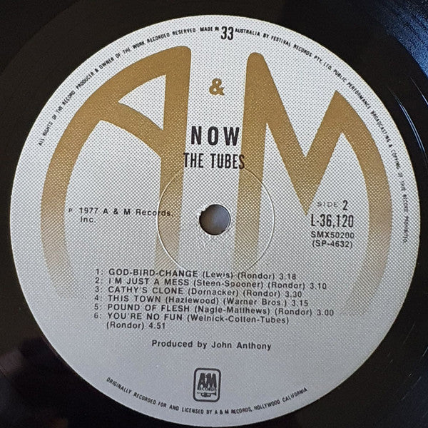 The Tubes – Now LP vinyl record, image 6 of 6