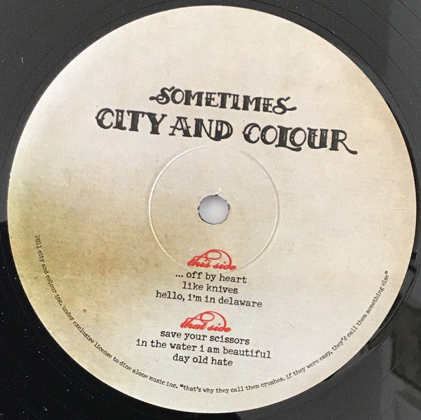 City And Colour – Sometimes (2xLP) LP vinyl record, image 8 of 10