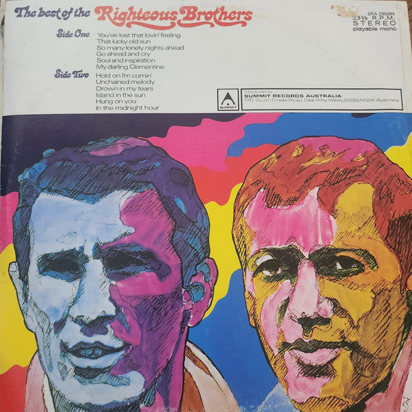 The Righteous Brothers – The Best Of LP vinyl record, image 2 of 4