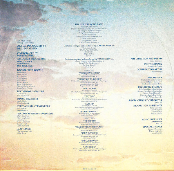 Neil Diamond – On The Way To The Sky LP vinyl record, image 5 of 5