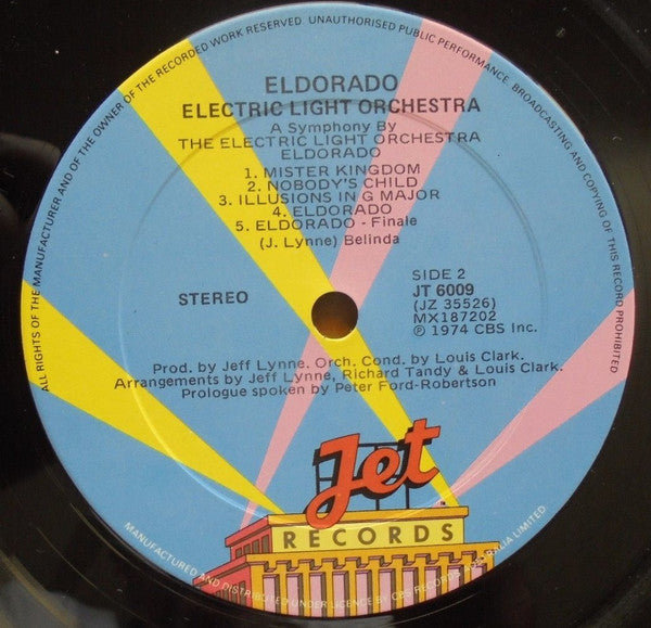 Electric Light Orchestra – Eldorado - A Symphony By The Electric Light Orchestra LP vinyl record, image 6 of 6