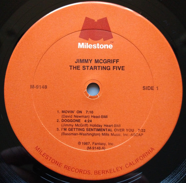 Jimmy McGriff – The Starting Five LP vinyl record, image 3 of 4