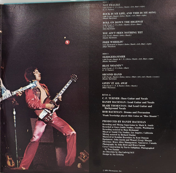 Bachman-Turner Overdrive – Not Fragile LP vinyl record, image 3 of 6