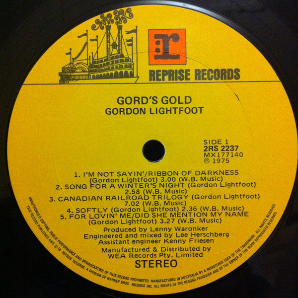 Gordon Lightfoot – Gord's Gold (2xLP) LP vinyl record, image 5 of 8