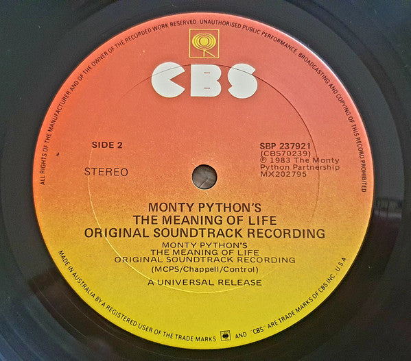 Monty Python – Monty Python's The Meaning Of Life LP vinyl record, image 4 of 4
