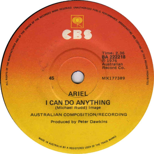 Ariel – I Can Do Anything 7" vinyl record, image 1 of 4