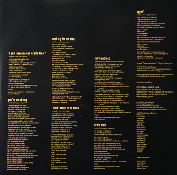 Mental As Anything – Greatest Hits Vol. 1 LP vinyl record, image 7 of 8