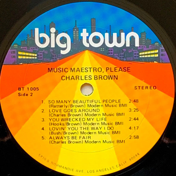 Charles Brown – Music, Maestro, Please LP vinyl record, image 4 of 4