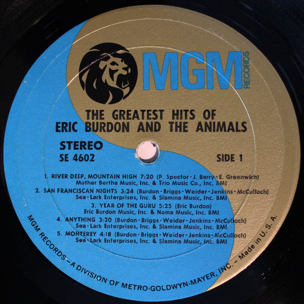 Eric Burdon & The Animals – The Greatest Hits Of Eric Burdon And The Animals LP vinyl record, image 3 of 4