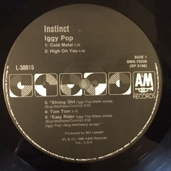 Iggy Pop – Instinct LP vinyl record, image 3 of 6