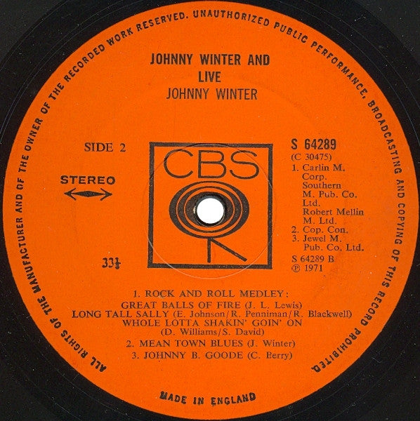 Johnny Winter And – Live LP vinyl record, image 6 of 8