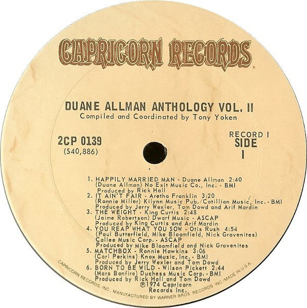 Duane Allman – An Anthology Vol. II (2xLP) LP vinyl record, image 2 of 8