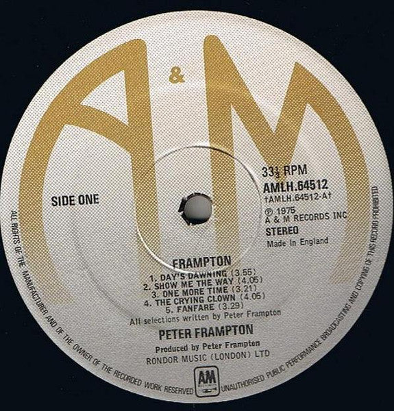 Peter Frampton – Frampton LP vinyl record, image 3 of 4