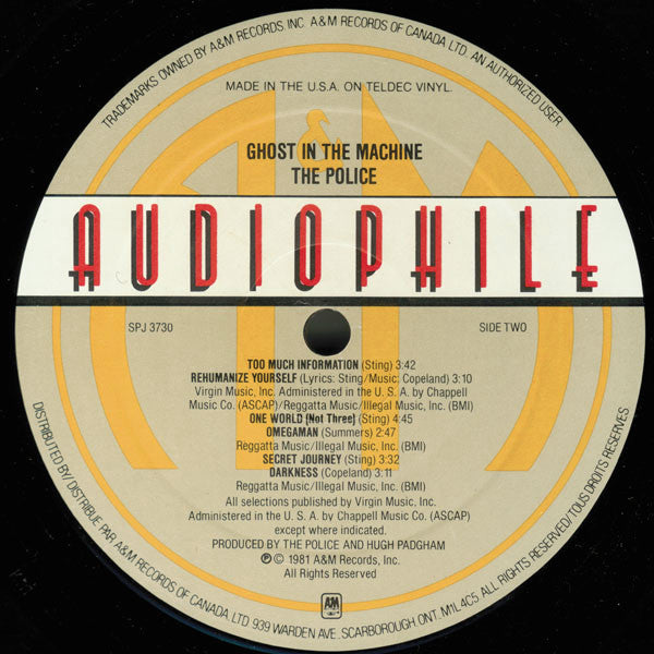 The Police – Ghost In The Machine LP vinyl record, image 4 of 4