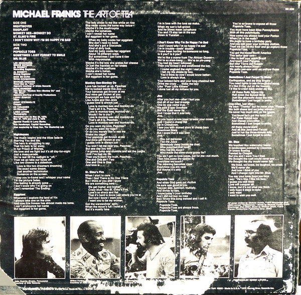 Michael Franks – The Art Of Tea LP vinyl record, image 2 of 4