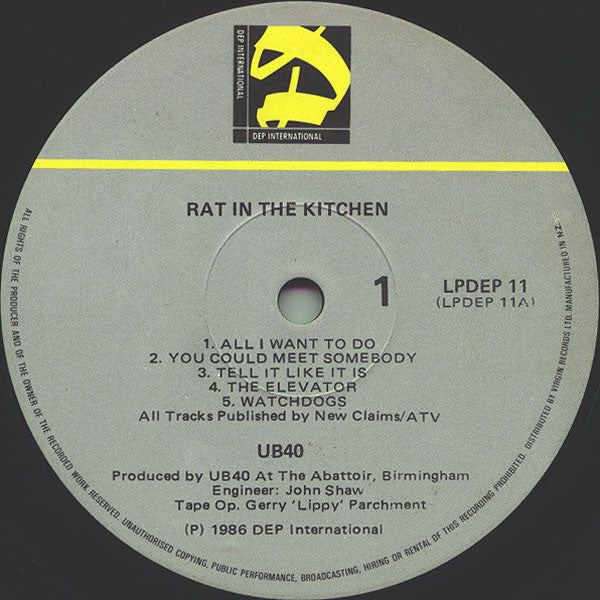 UB40 – Rat In The Kitchen LP vinyl record, image 3 of 7
