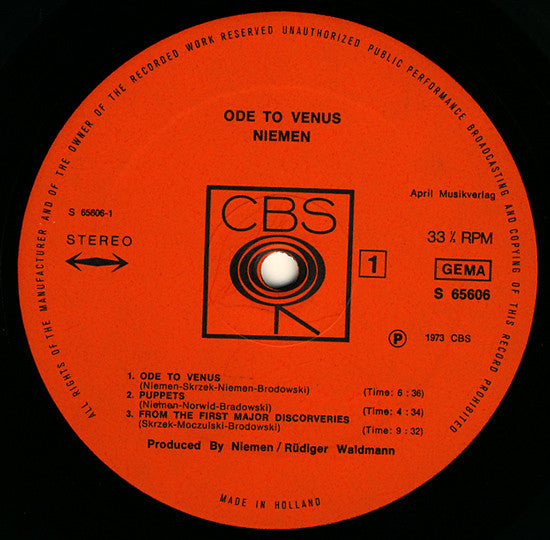 Czesław Niemen – Ode To Venus LP vinyl record, image 3 of 7