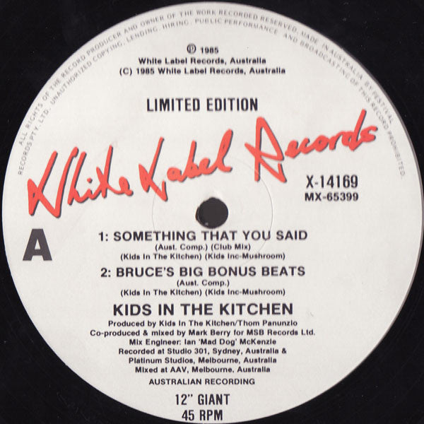Kids In The Kitchen – Something That You Said 12" vinyl record, image 3 of 4