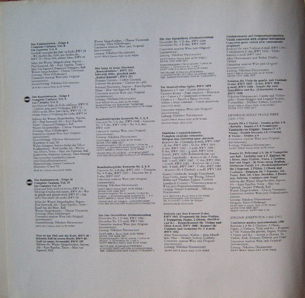 Concentus Musicus Wien, Nikolaus Harnoncourt – Concentus In Concert (Holland Festival) LP vinyl record, image 8 of 10