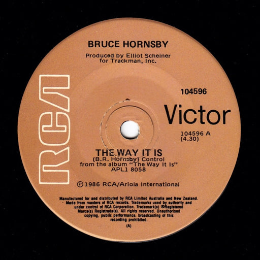 Bruce Hornsby – The Way It Is 7" vinyl record, image 1 of 3