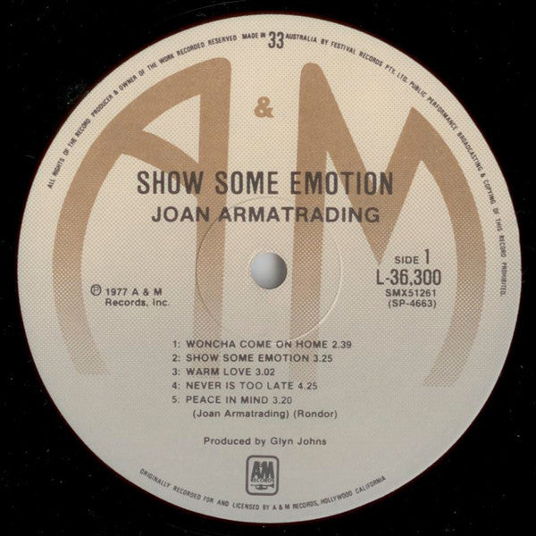 Joan Armatrading – Show Some Emotion LP vinyl record, image 3 of 6