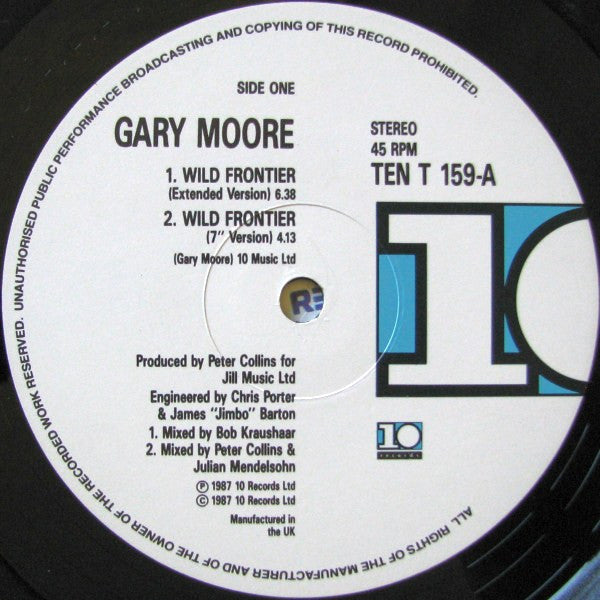 Gary Moore – Wild Frontier 12" vinyl record, image 3 of 4