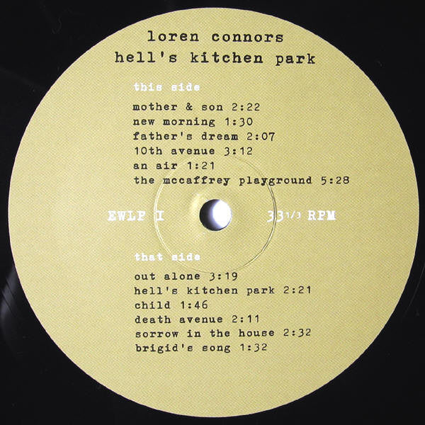 Loren Mazzacane Connors – Hell's Kitchen Park LP vinyl record, image 4 of 5