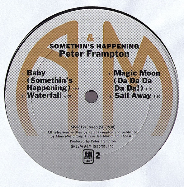 Peter Frampton – Somethin's Happening LP vinyl record, image 4 of 6