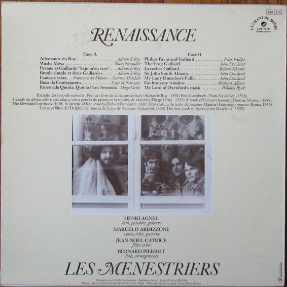 Les Ménestriers – Renaissance LP vinyl record, image 2 of 2