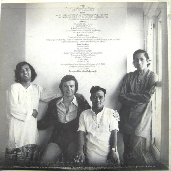 Shakti – Shakti With John McLaughlin LP vinyl record, image 2 of 3