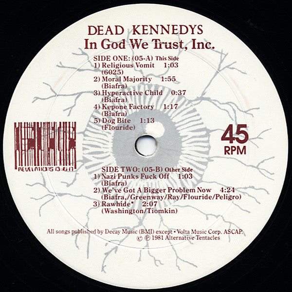 Dead Kennedys – In God We Trust, Inc. 12" vinyl record, image 3 of 4