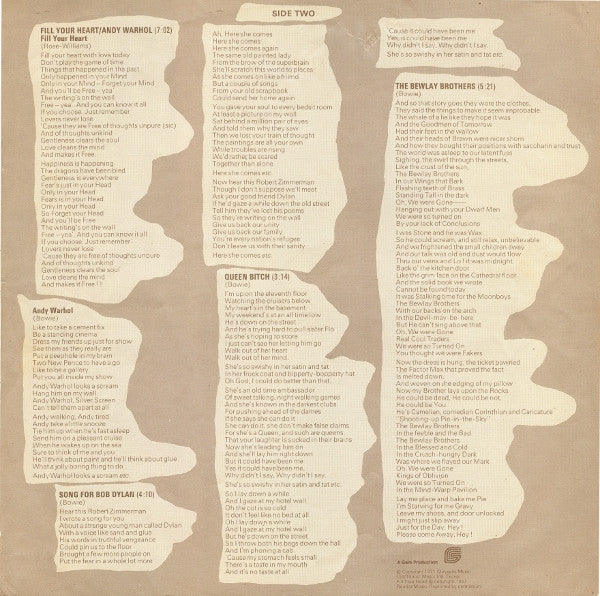 David Bowie – Hunky Dory LP vinyl record, image 6 of 10