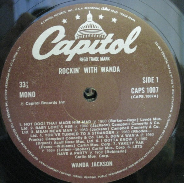 Wanda Jackson – Rockin' With Wanda LP vinyl record, image 3 of 4