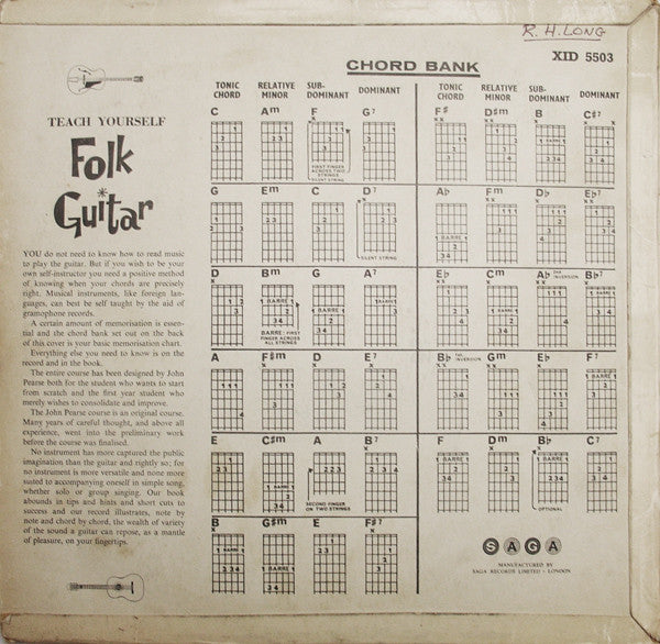 John Pearse – Teach Yourself Folk Guitar LP vinyl record, image 2 of 4