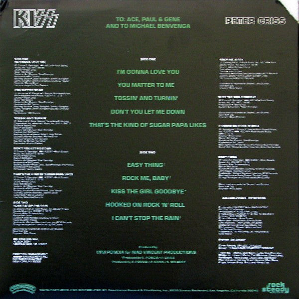 Kiss, Peter Criss – Peter Criss LP vinyl record, image 2 of 3
