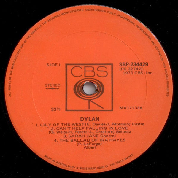Bob Dylan – Dylan LP vinyl record, image 3 of 3