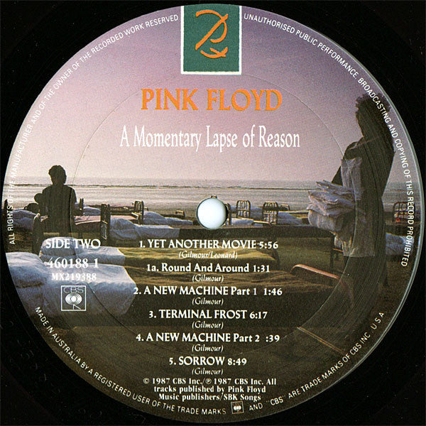 Pink Floyd – A Momentary Lapse Of Reason LP vinyl record, image 6 of 8