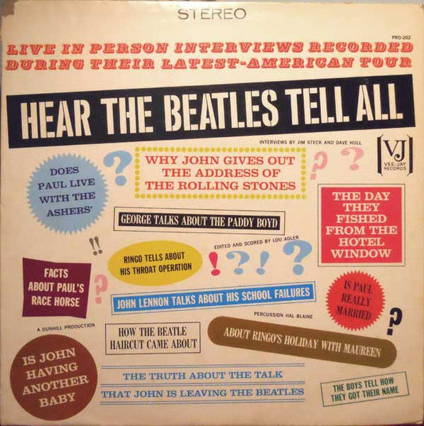 The Beatles – Hear The Beatles Tell All LP vinyl record, image 1 of 4