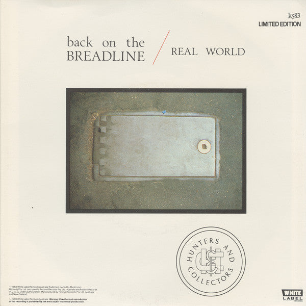 Hunters & Collectors – Back On The Breadline 7" vinyl record, image 2 of 4