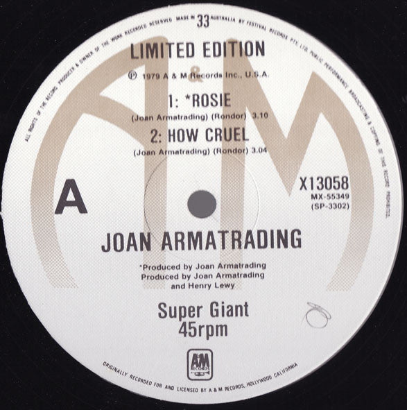 Joan Armatrading – How Cruel 12" vinyl record, image 3 of 4