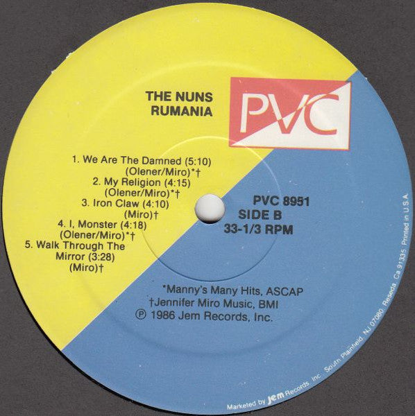 The Nuns – Rumania LP vinyl record, image 4 of 4