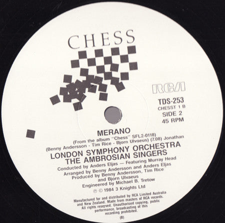 Murray Head – One Night In Bangkok 12" vinyl record, image 3 of 3