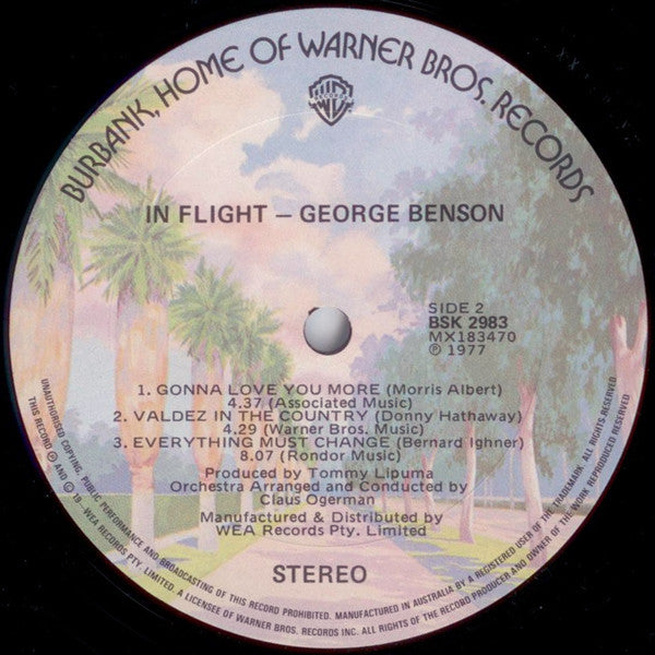 George Benson – In Flight LP vinyl record, image 5 of 5