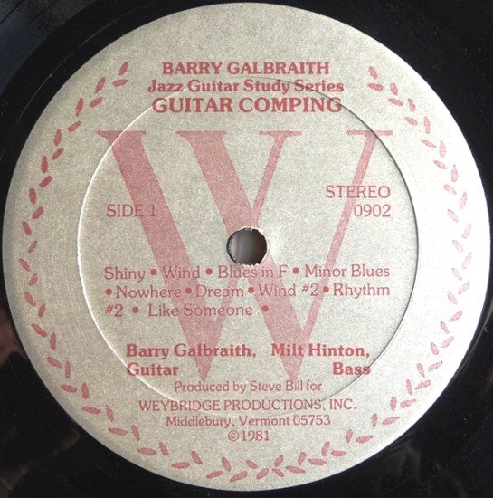 Barry Galbraith – Guitar Comping LP vinyl record, image 3 of 3