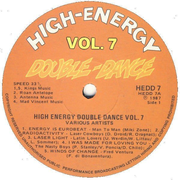 Various – High-Energy Double-Dance Vol. 7 (2xLP) LP vinyl record, image 3 of 8