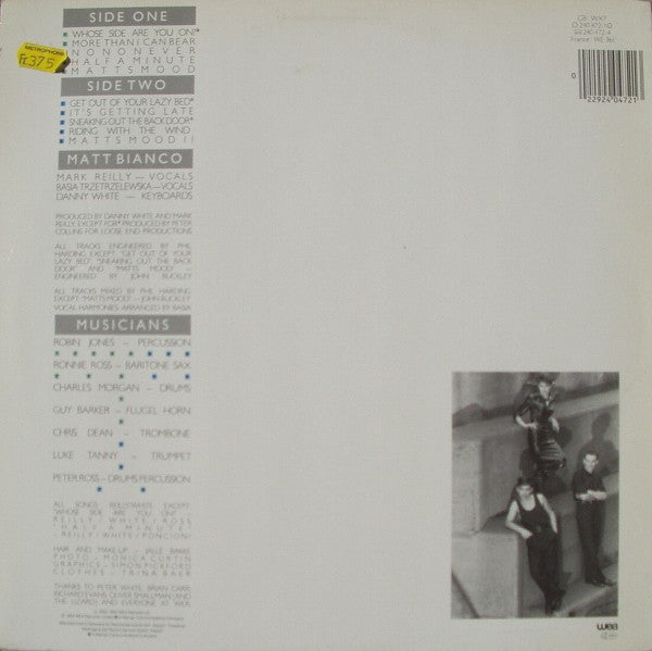 Matt Bianco – Whose Side Are You On LP vinyl record, image 2 of 10