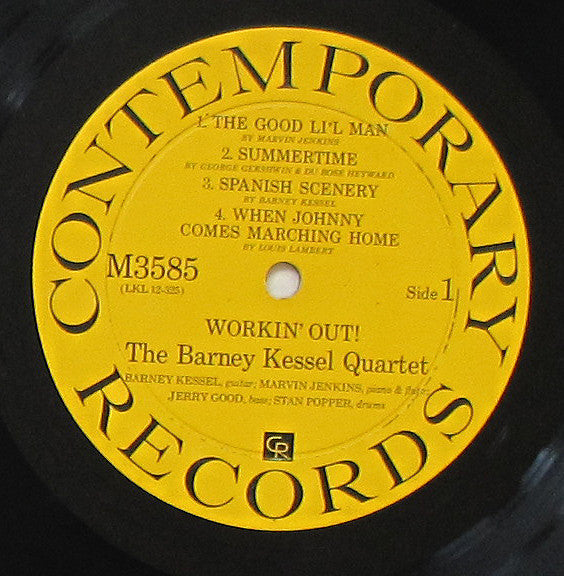 The Barney Kessel Quartet – Workin' Out LP vinyl record, image 3 of 3