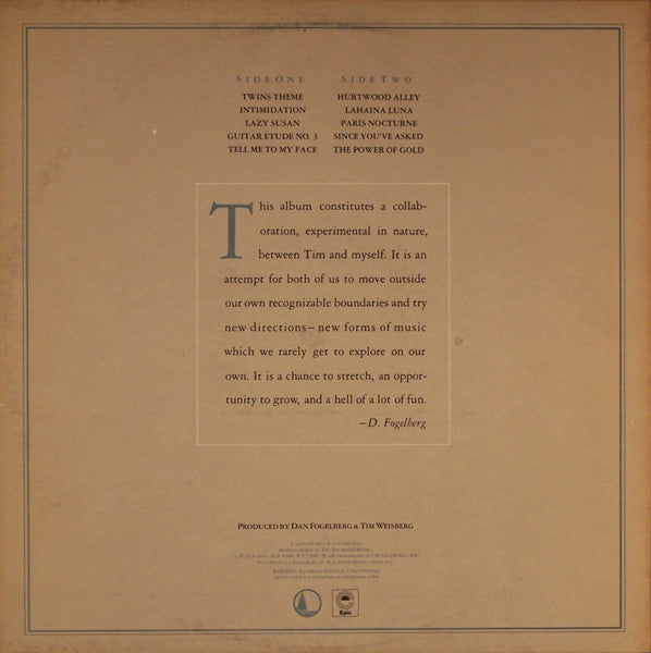 Dan Fogelberg, Tim Weisberg – Twin Sons Of Different Mothers LP vinyl record, image 4 of 6