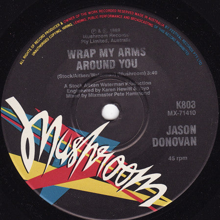 Jason Donovan – Too Many Broken Hearts 7" vinyl record, image 3 of 3